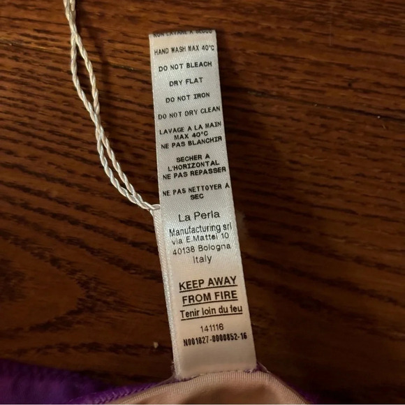 NWOT La Perla red and purple bikini bottoms in size large - Picture 6 of 13